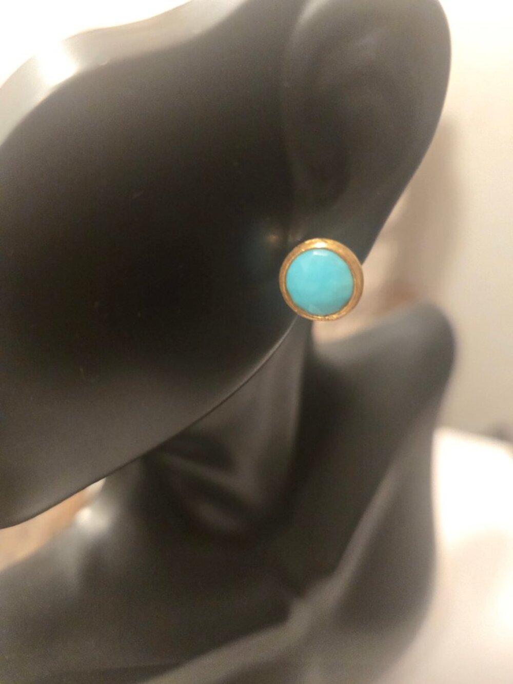MARCO Bicego Jaipur color faceted Turquoise & 18kt yellow gold stud earrings